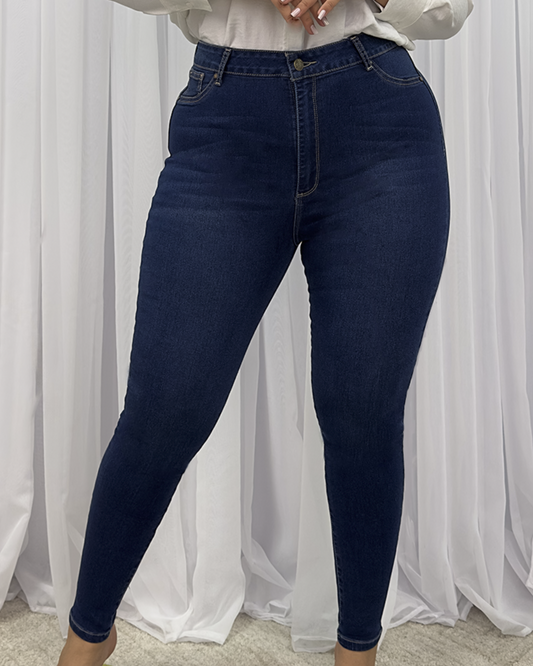 Super High Waist Skinny Plus 100711